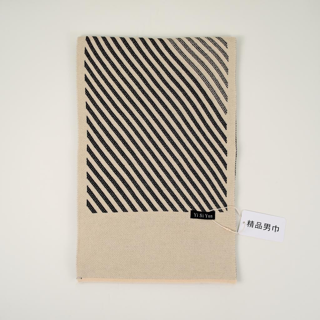 Men's Classic Winter Scarf Cashmere Feel Winter Scarves Long Formal Soft Scarf for Men Casual Scarves Luxuriously Plaid Scarf