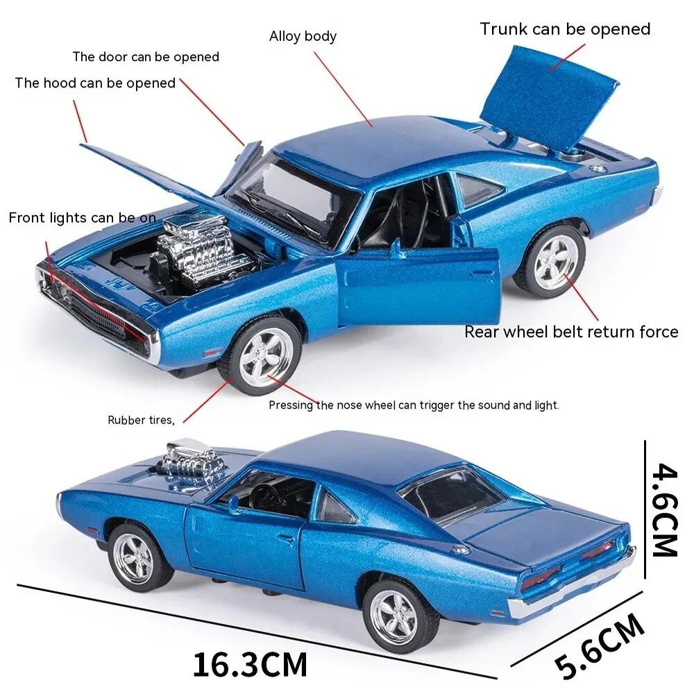 1:Scala 32 CHARGER 1970 Modello di Auto in Lega pressofusa Veicoli Mini Tirare Indietro Giocattoli per Bambini Collezionisti Amanti