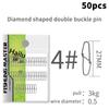 Double Buckle Pin Bfp-300 Stainless Steel High Tensile Strength Durable Smooth Anti Fall Off Fishing Accessories For Sea Fishing
