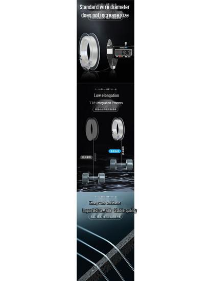 Imported Carbon Line Leader for Strong Tensile Strength and Rock Fishing