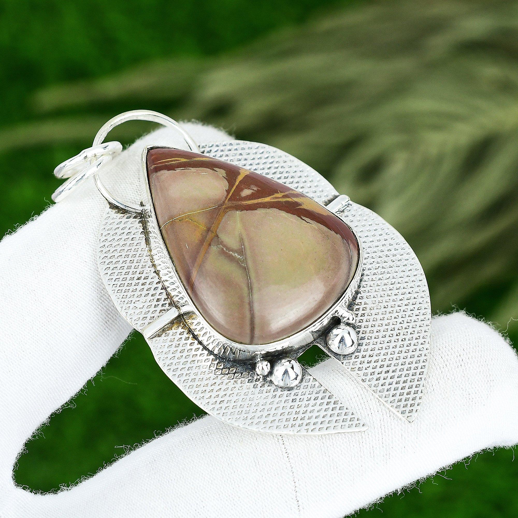 

Memorial Day Sale Noreena Jasper Gemstone Boho Pendant Jewelry Sterling Silver