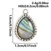3pcs Geometric Charm Real Abalone Shell Stainless Steel Pendants For Jewelry Making Supplies Rectangle Round Pendant DIY Finding