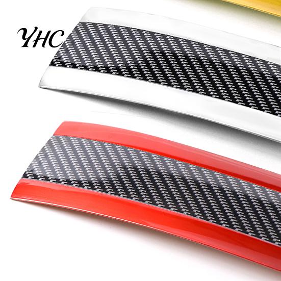 Pannello Rivestimento Striscia Adesiva Resistente all'Usura Texture Fibra di Carbonio Forte Adesività Antiscivolo Resistente ai Graffi Colore Duraturo Esterno Portiera Auto