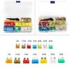 New 242 Pcs Car Blade Fuse Assortment Set 5 7.5 10 15 20 25 30A Medium + Small Size