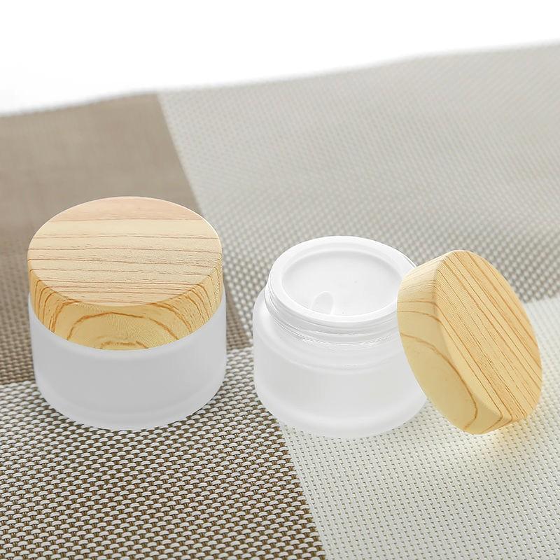 5g/10g/30g/50g Empty Glasses Cosmetic Makeup Jar Pots Frosted Sample Bottles Eyeshadow Face Cream Lip Balm Refillable Containers