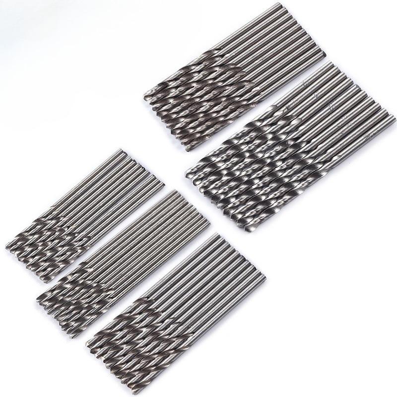 60Pcs/set Titanium-plated Twist Drills Drill Bits, Open-hole Drilling Straight Drilling Round Shank Small Twist Drill Combination