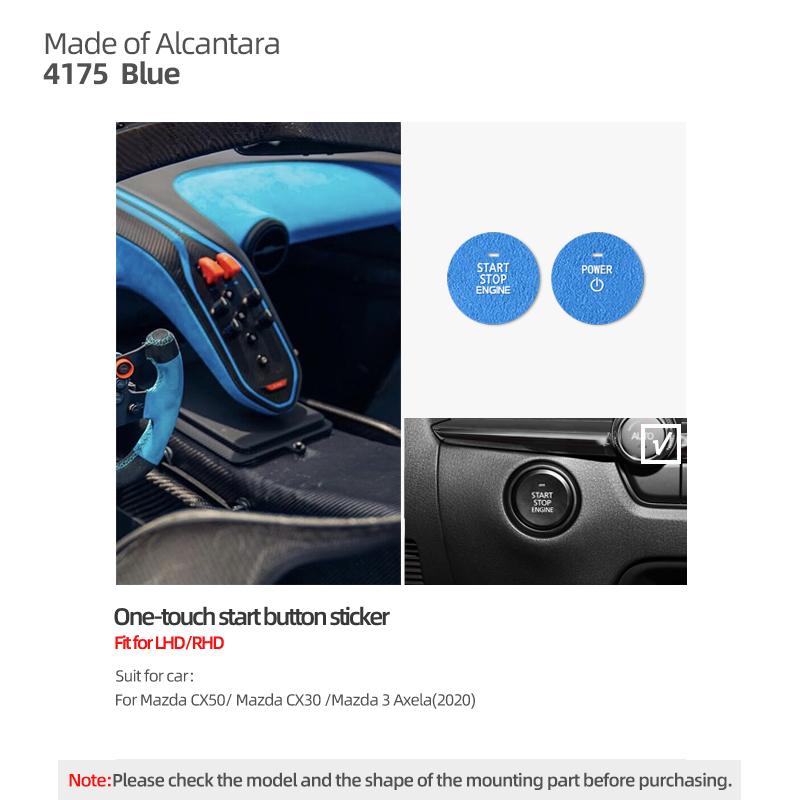Betterhumz For Mazda 3 Axela CX50 CX30 - Made of Alcantara Engine Ignition Start Stop Trim Stickers Car Interior Accessories