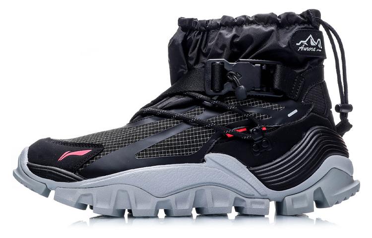 Li Ning Aurora Горный Туризм Скользкие, Износостойкие, Термозащита Высокие Повседневные Ботинки Мужские Черные AGLP155-4 40