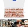300-piece Copper Gasket Nut And Bolt Set (box Included) For Flat Ring Seals, 5-20mm Copper Flat Gaskets For Oil Pan