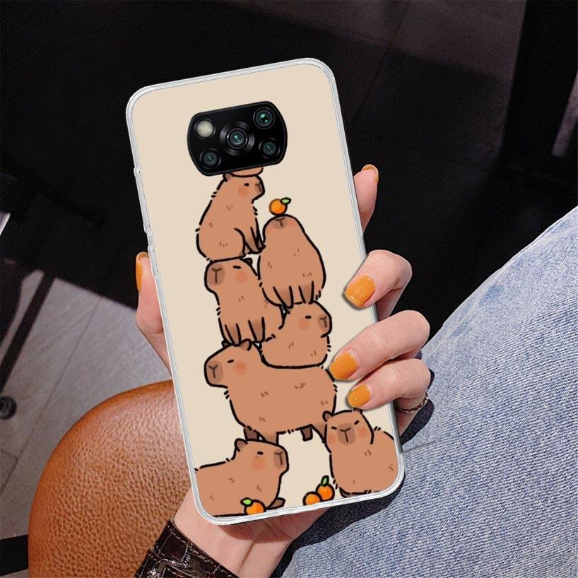 

Funny Capybara Cartoon Animal Phnoe Case for Xiaomi Poco X5 X6 X7 Pro X4 Gt F7 Ultra M8 M7 Redmi 15C 15 13C 13 12C 12 Unique Cov Xiaomi Poco F7 Ultra