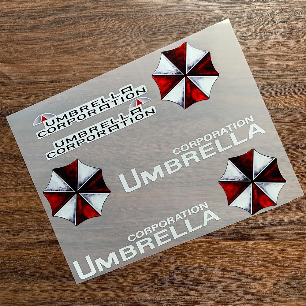 Наклейка на мотоцикл/автомобіль Resident Evil Umbrella: Водонепроникна та міцна наклейка