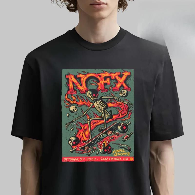 Männer Frauen Fans Essentials Kurzarm Tops Mode Marke Sommer Lässig Täglich T-Shirt NOFX Rockband Grafik Baumwoll-T-Shirt Unisex