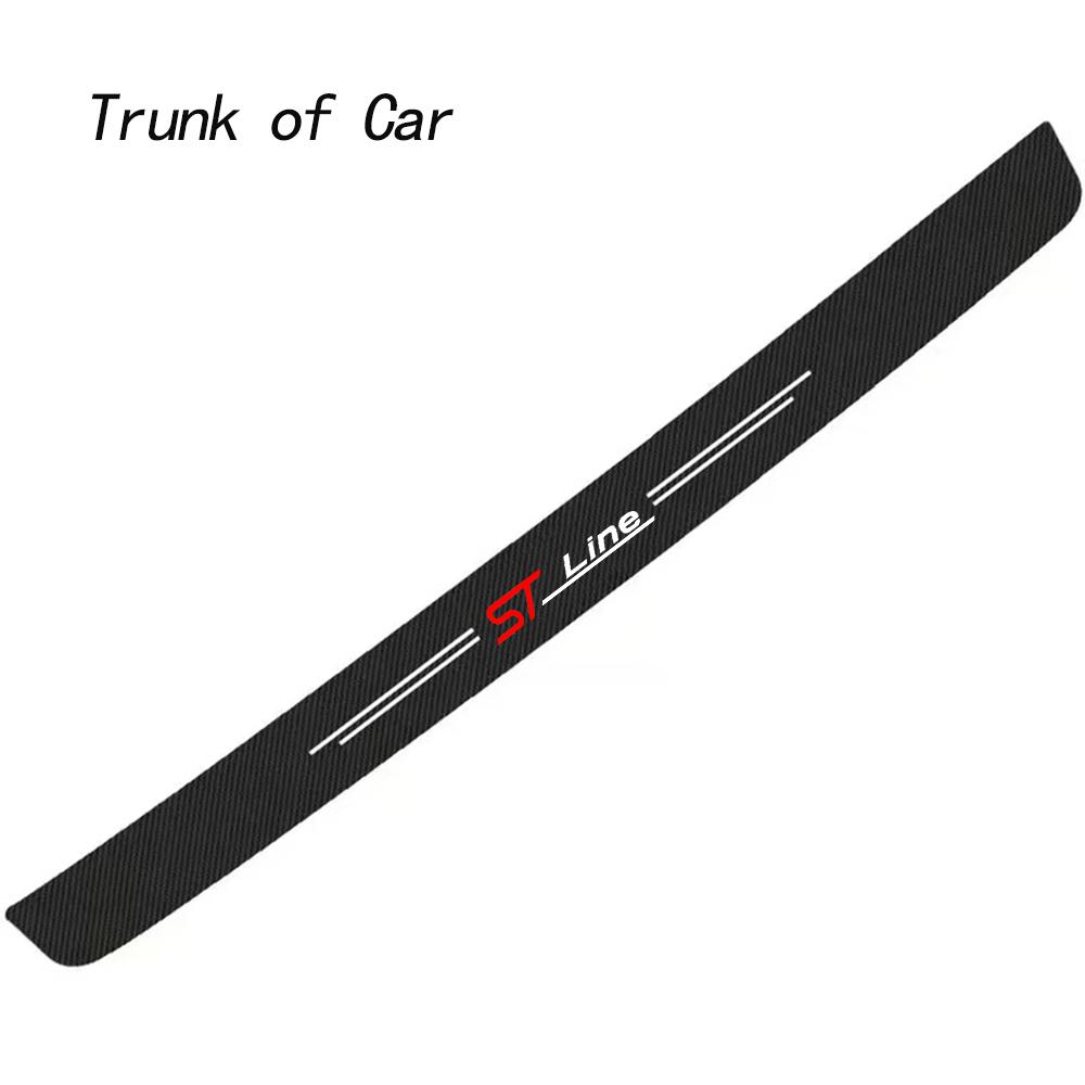 Car Door Sill Carbon Fiber Sticker Threshold Side Anti Scratch Waterproof Decal for Ford st line stline fiesta Car Styling