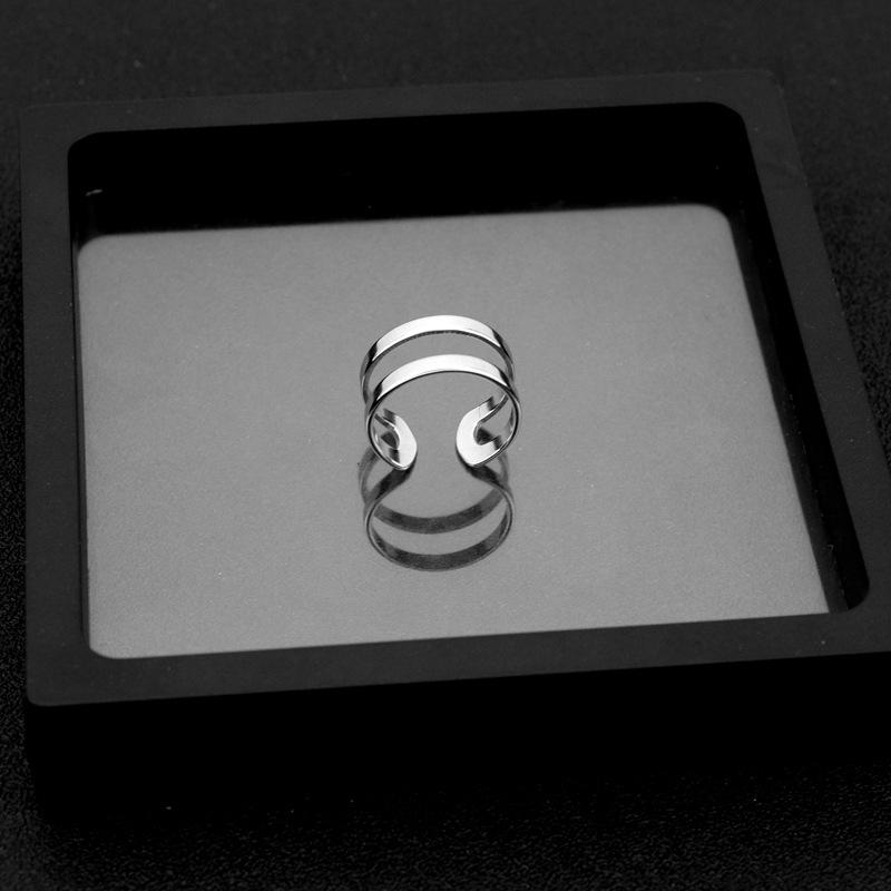 Minimal neutral wind titanium steel ring, adjustable opening stainless steel ring non-fading ring