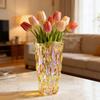Glass Vases for Flowers Colorful Faux Crystal Decorative Vase for Floral Arrangements Wedding Table Centerpiece Housewarming Gifts