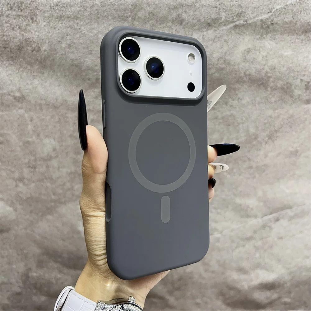 Magnetic Case For iPhone 17 15 14 16 13 Pro Max Liquid Silicone Cases For iPhone17 16 Pro Max For Magsafe Wireless Charge Cover