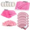 Conjunto de suministros de extensión de pestañas, microcepillo, cinta, anillo de pegamento, parches para ojos, varillas para rímel desechables, aplicador, herramienta para pestañas