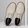 Fashion Casual Leather Mens Casual Shoes Outdoor Travel Male Lace-up Sneakers Versatile Business Oxford Shoes Simple Comfy Walking Shoes