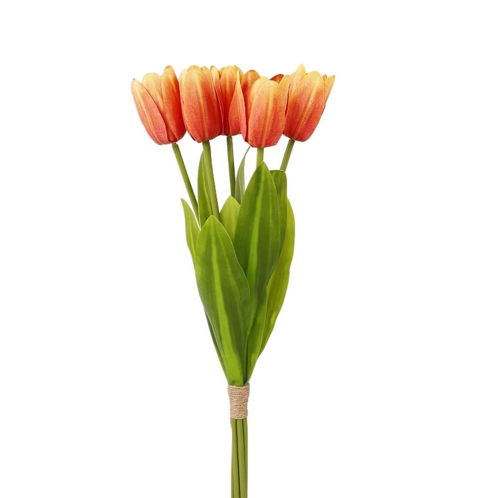 

Realistic Artificial Tulip Flowers Handmade Faux Tulip Branch Fake Flower Party Favors жовтий/золотий