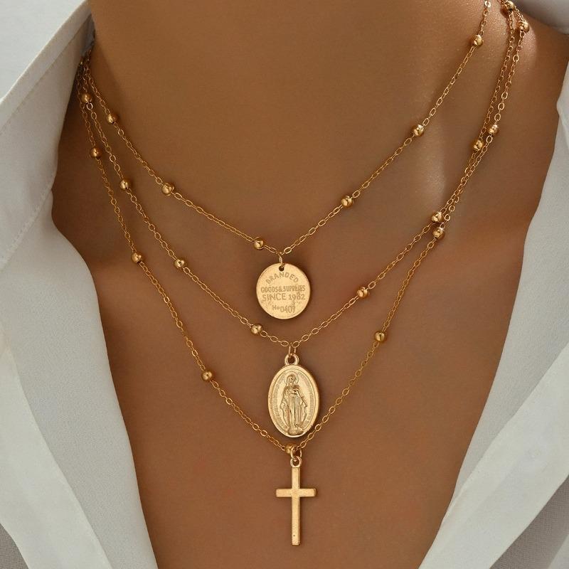 Simple Cross Necklace Female Niche Design Sense Cold Wind Snake Festival Pendant Collarbone Chain