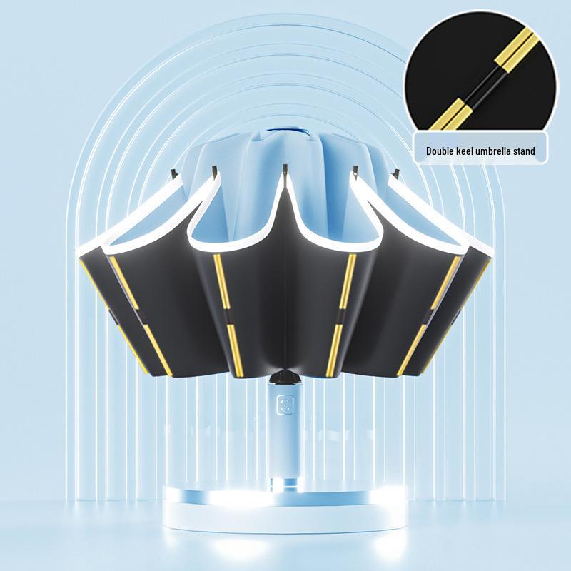 Luxury Fully Automatic Folding Umbrella for Women & Men - Sunshade, Sunscreen, and Business Advertising Parasol.