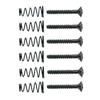 Tooyful 6 Pieces Iron SSS Single Coil Pickup Adjusting Height Screws with Springs Set for Electric Guitar Replacement Parts