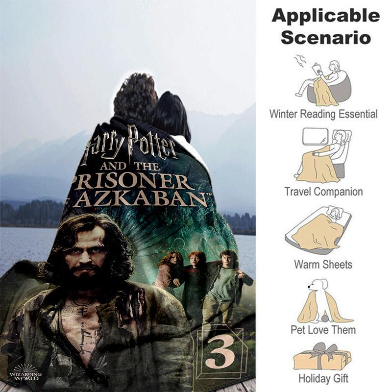 Harry Potter and the Prisoner of Azkaban Poster PrintPrint Blanket, Soft Blanket For Sofa Office Bed And Travelling Daughter Birthday Gift e