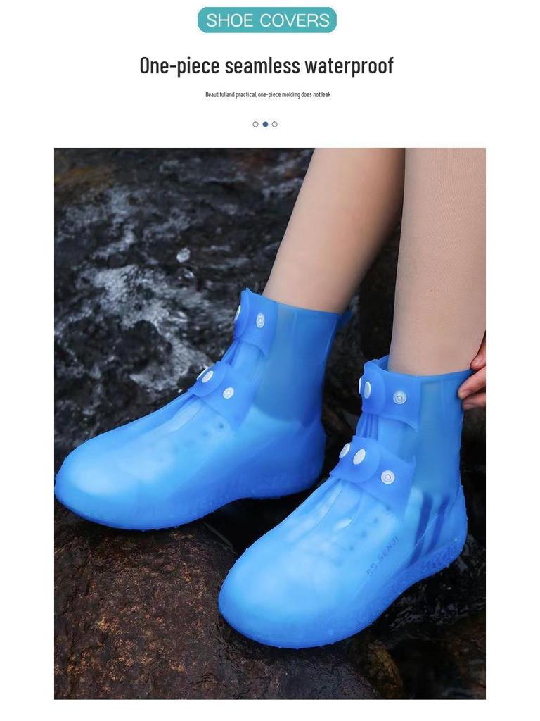 Double-Breasted Waterproof and Wear-Resistant TPE Overshoes