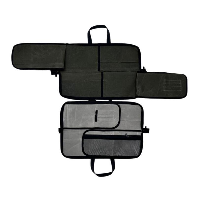 Kitchen Knife Roll Bag 4 Slot Chef Knives Storage Pouch Camping Picnic Portable Kitchenware Canvas Carry Case (No Knife)