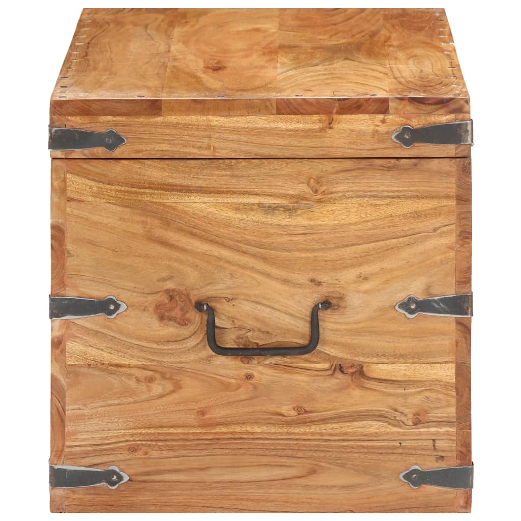 Storage Chest 90 x 40 x 40 cm Solid Acacia Wood