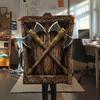 Viking Battle Axe pattern Flannel Blanket, High quality Comfortable for All Seasons, Home Decor, Warmth and Comfort, Perfect for Gifts.