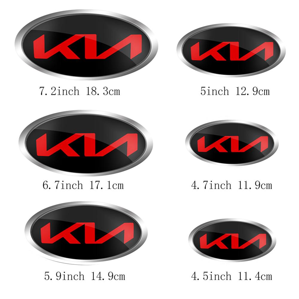 Car Logo 3D Car Front Grill Rear Bumper Tail Door Trunk Emblem Sticker For KIA Sportage GT RIO Ceed Picanto Pegas Sorento Cerato hbkd60