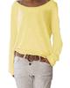 Solid Color Knitted Women's T-shirt Top Base Shirt