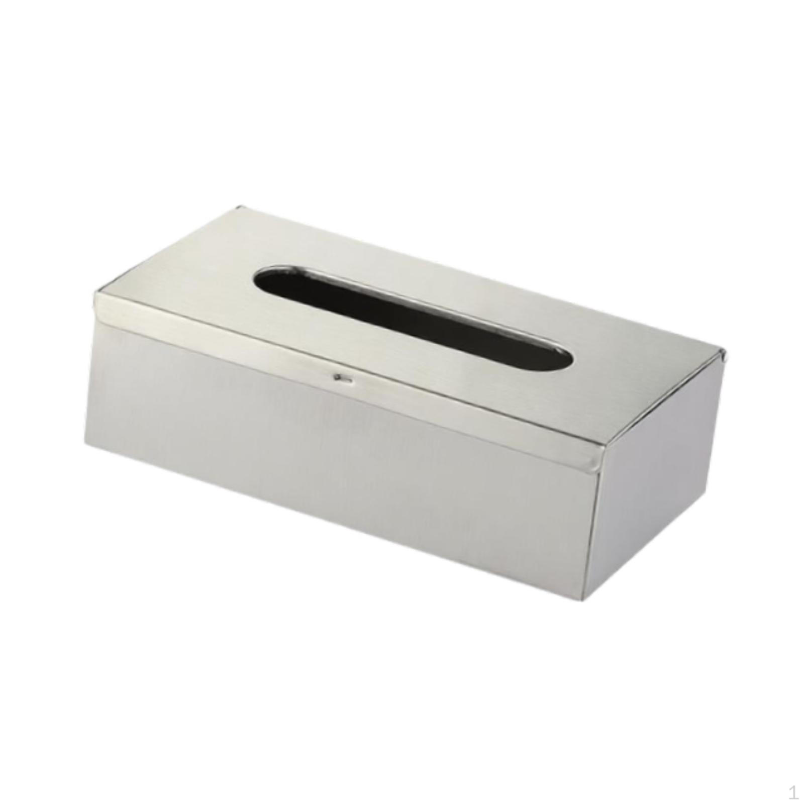 

Нержавеющая сталь Коробка для салфеток Держатель для салфеток Креативный Легко наполняемый Контейнер для бумажных полотенец silver