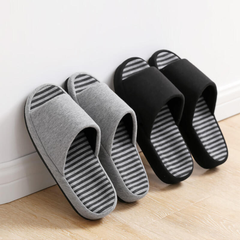 

Офисный свет Мягкая подушка Домашние тапочки Комнатные тапочки LS830 Striped Black Women