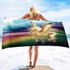 Cartoon Unicorn Pattern Seaside Vacation Beach Towel Swimming Bath Towel Microfiber Towel
