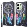 For Xiaomi Redmi Note 13 4G Leather Case 3D Pattern Printing Phone Wallet Cover