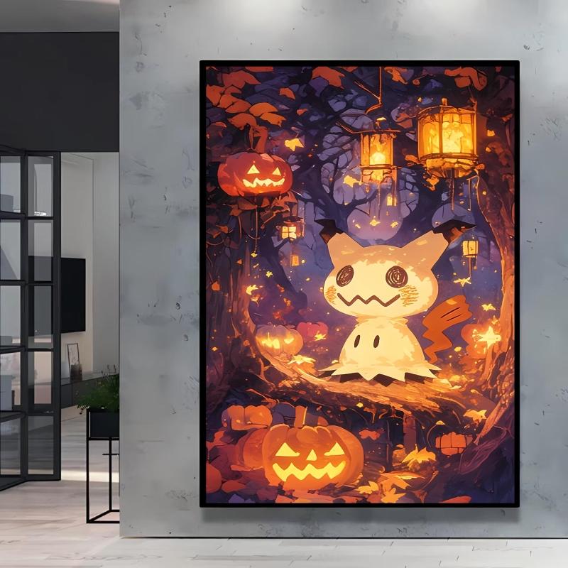 Modern and Stylish Pokemon Mew Decorative Paintings with Bright and Long Lasting Colors Adding A Touch of Brightness To Wall