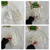 Lapimou Party Bag, Beaded, Pearl, Silver, Mini, Small Shoulder Bag for Women, Perfect for Weddings, Yukata, Coming-of-Age Ceremonies, and Hakama