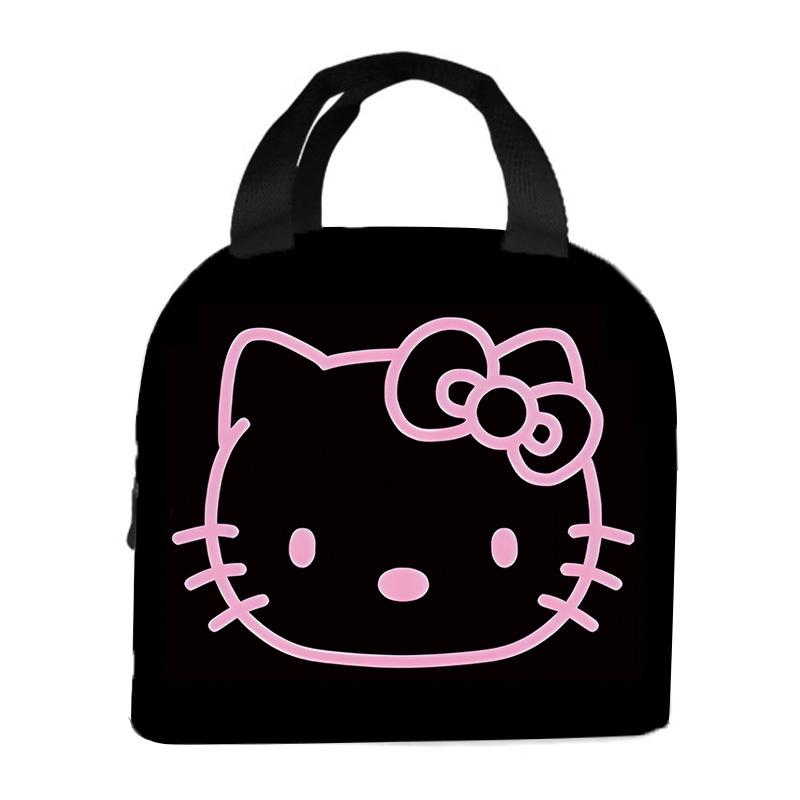 Hellokitty Handheld Meal Bag Cartoon Bento Bag Insulated Lunch Box Bag With Rice Storage Bag Portable