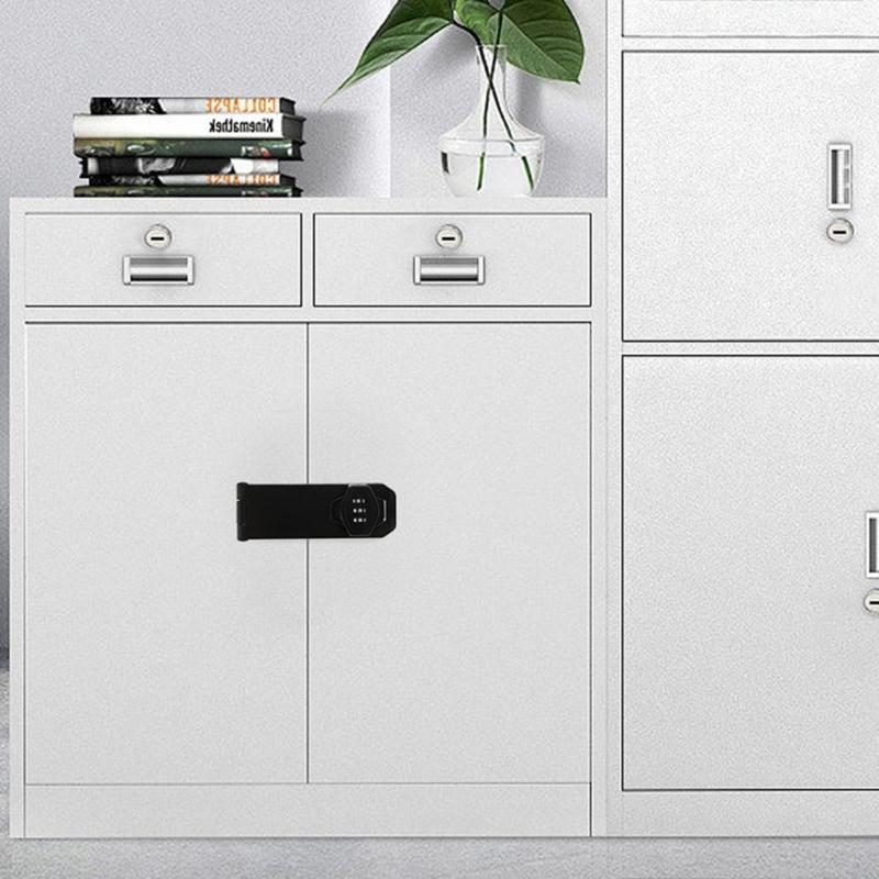 AntiTheft Password Drawer Lock 3Digit Combination Lock Cabinet Hasp Lock with Code Lockers Keyless Lock Durable