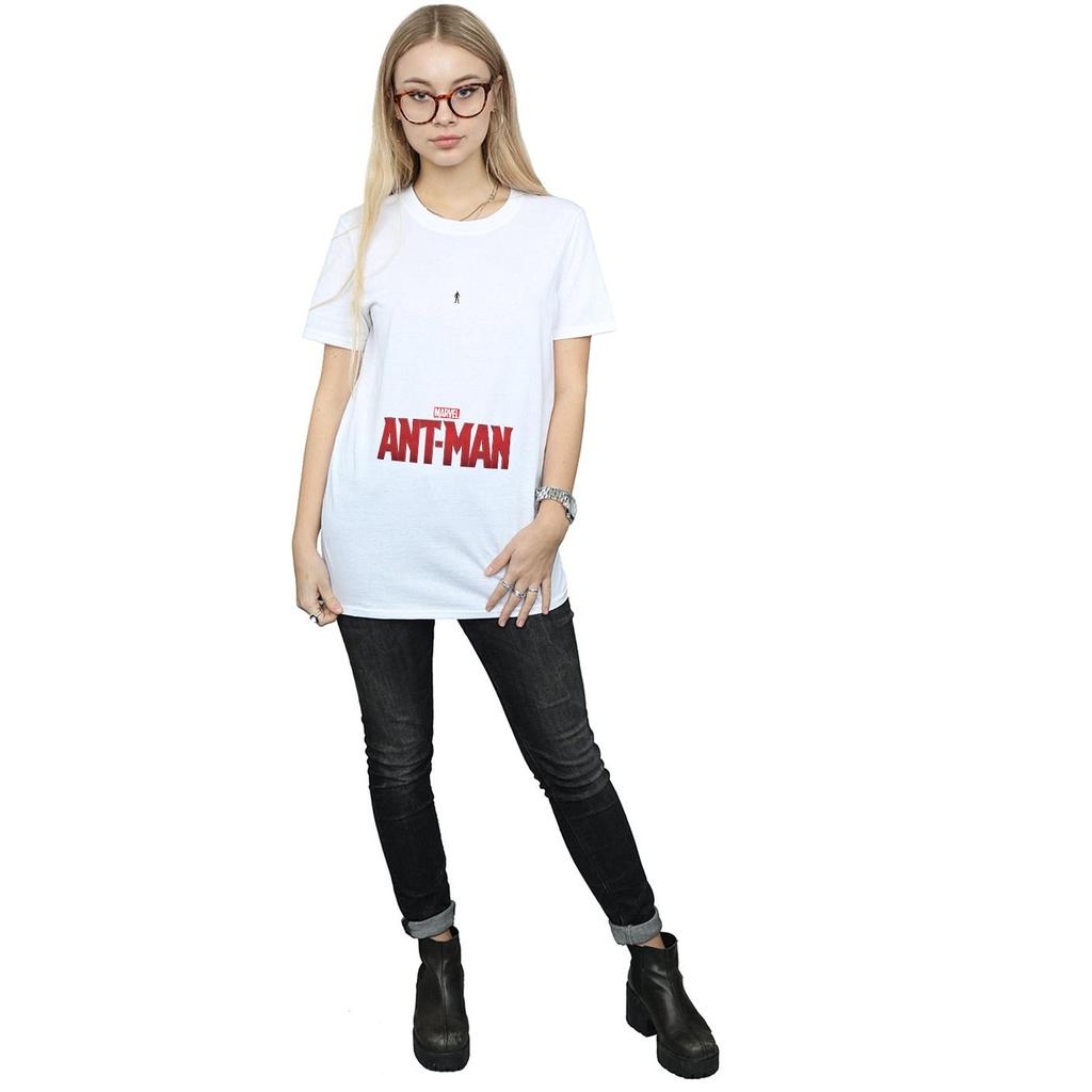 Marvel Womens/Ladies Ant-Man Ant Sized Logo Cotton Boyfriend T-Shirt