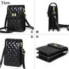 RAKEE Women's Leather Shoulder Bag, Cell Phone Bag, Smartphone Pouch, Crossbody Bag, Wallet Pouch, Stylish Clasp Bag