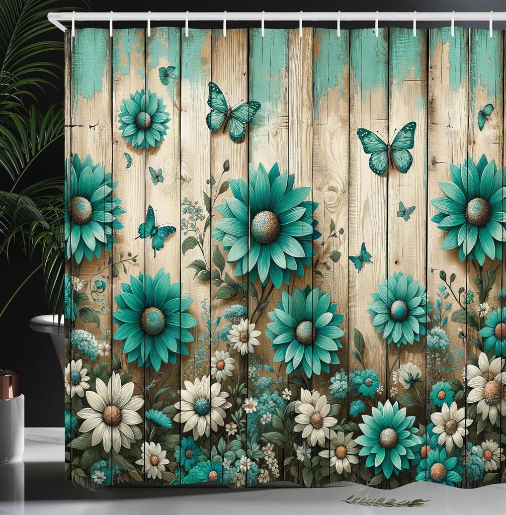 Native American Country Farm Style Shower Curtain Art Fabric Bathroom Decoration Shower Curtain With Hook, 180X180Cm