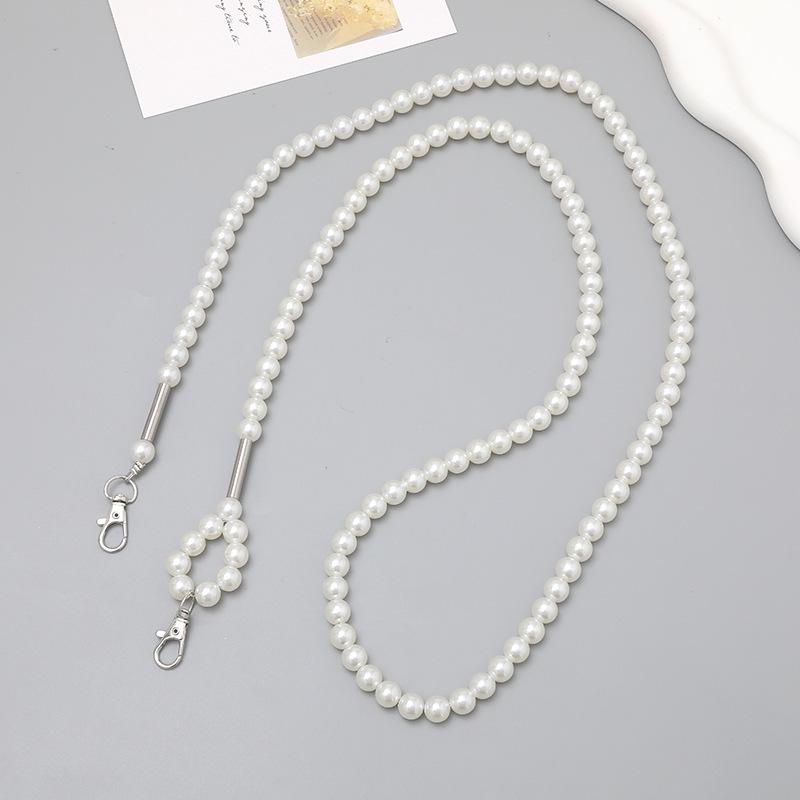 Handmade Pearl Crossbody Phone Case Lanyard with Beaded Charm