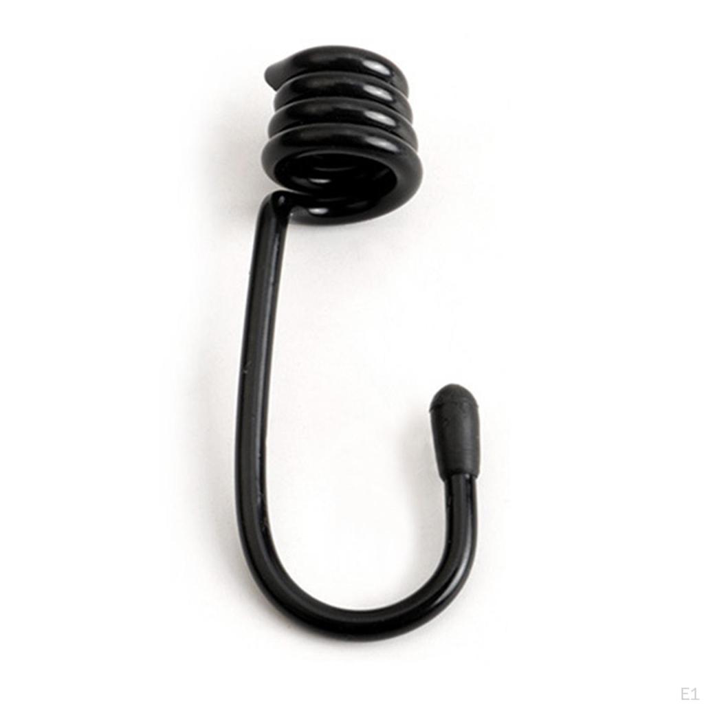 Metal Clips for Bungee Straps - Pack of 10, Black