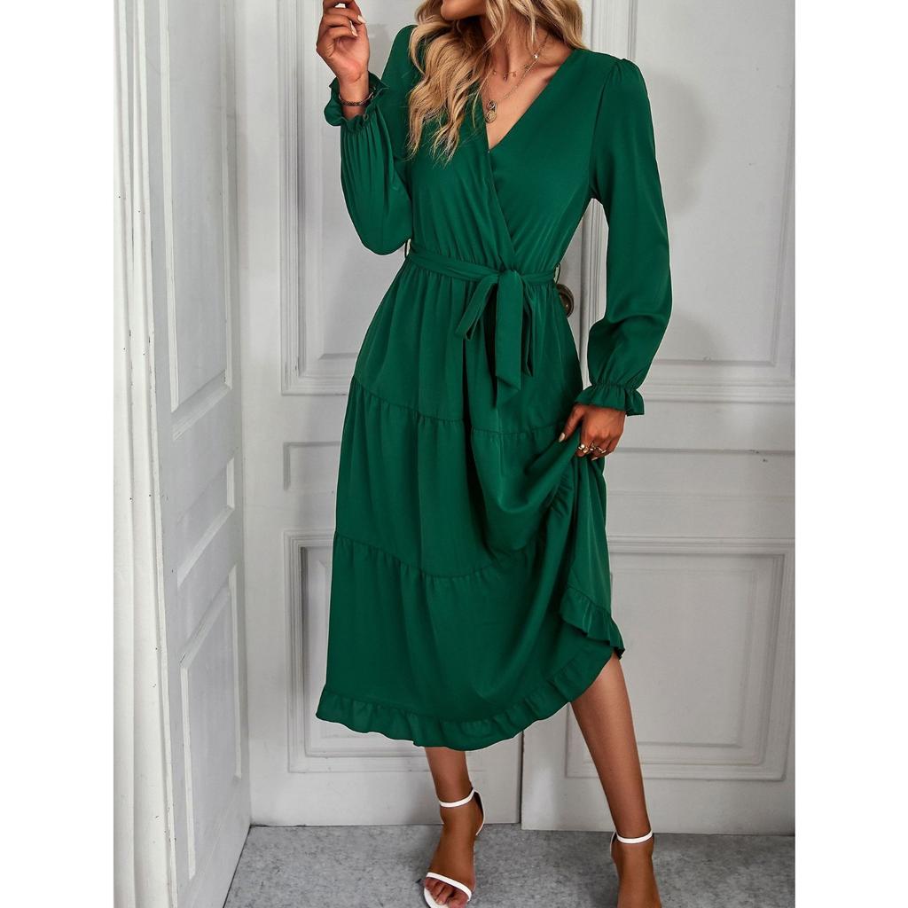 IHUASU Rochie Casual Swing Culoare Solidă Primăvară Vară Femei Fustă Lungă