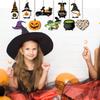 30Pcs Pumpkin Gnome Wooden Ornament Halloween Car Pendant Halloween Wooden Pendant for Indoor Tree Window Wall Decor
