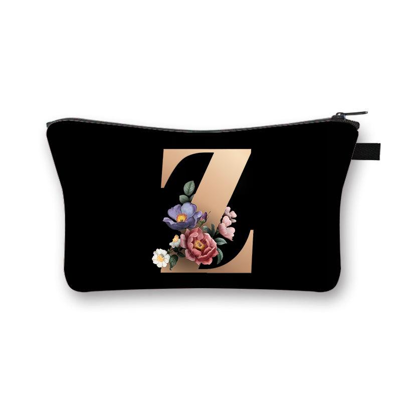 Alphabet Printed Change Bag Multifunctional Travel Storage Bag Elementary School Polyester Stationery Zipper Pencil Bag