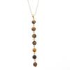 Handmade Multi-Color Agate Stone Pendant with 8mm Yoga Buddhist Beads Necklace N544